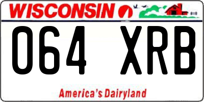 WI license plate 064XRB