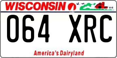 WI license plate 064XRC