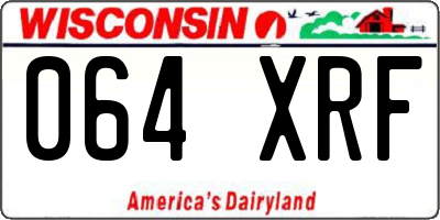 WI license plate 064XRF