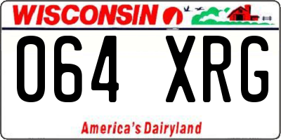 WI license plate 064XRG