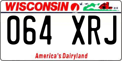 WI license plate 064XRJ