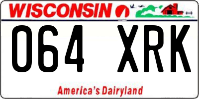WI license plate 064XRK