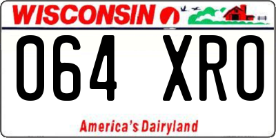 WI license plate 064XRO