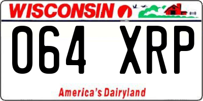 WI license plate 064XRP