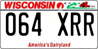 WI license plate 064XRR