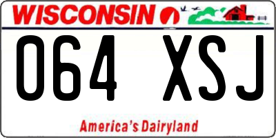 WI license plate 064XSJ