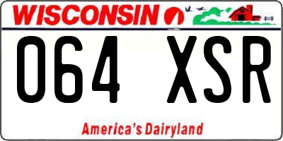 WI license plate 064XSR