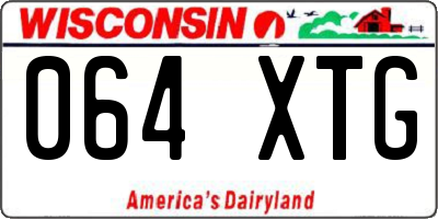 WI license plate 064XTG