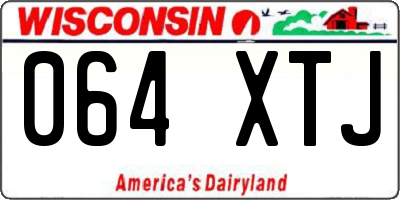 WI license plate 064XTJ