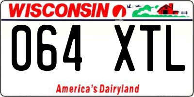 WI license plate 064XTL
