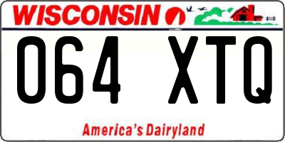 WI license plate 064XTQ