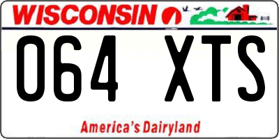 WI license plate 064XTS