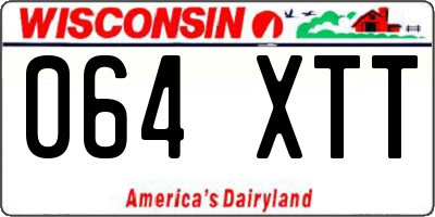 WI license plate 064XTT