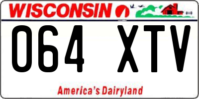 WI license plate 064XTV