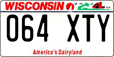 WI license plate 064XTY