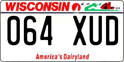 WI license plate 064XUD