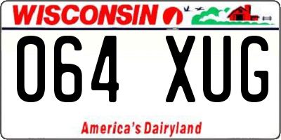 WI license plate 064XUG