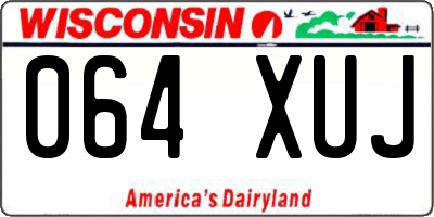 WI license plate 064XUJ
