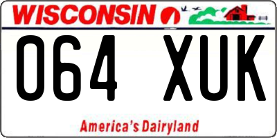 WI license plate 064XUK