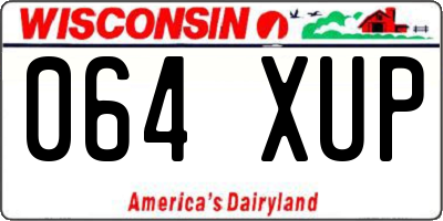 WI license plate 064XUP