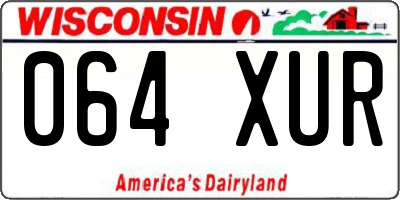 WI license plate 064XUR