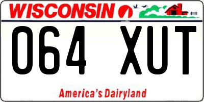 WI license plate 064XUT
