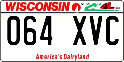 WI license plate 064XVC