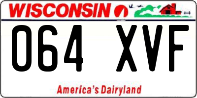 WI license plate 064XVF