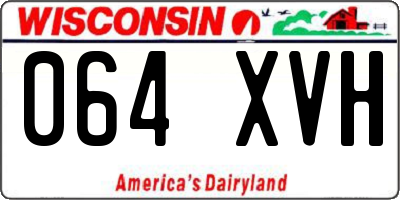 WI license plate 064XVH