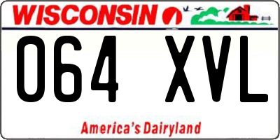 WI license plate 064XVL