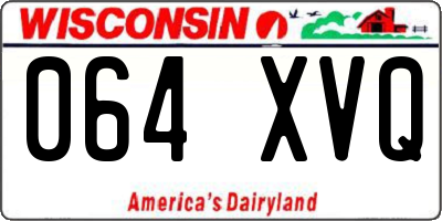 WI license plate 064XVQ