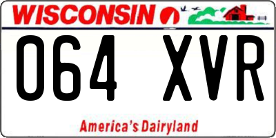 WI license plate 064XVR
