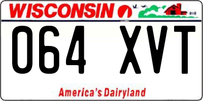 WI license plate 064XVT