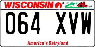 WI license plate 064XVW