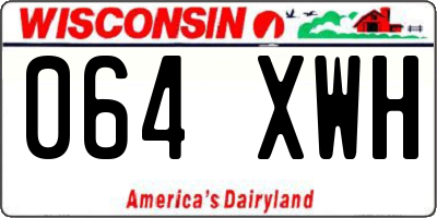 WI license plate 064XWH