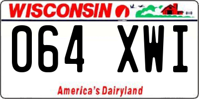 WI license plate 064XWI