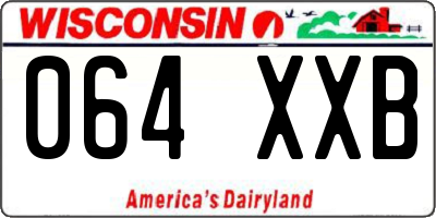 WI license plate 064XXB