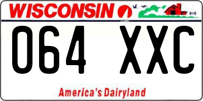 WI license plate 064XXC