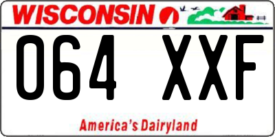 WI license plate 064XXF