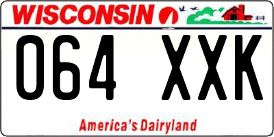 WI license plate 064XXK