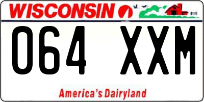 WI license plate 064XXM