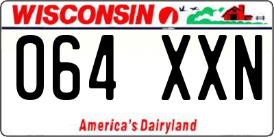 WI license plate 064XXN
