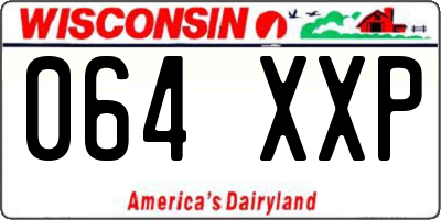 WI license plate 064XXP