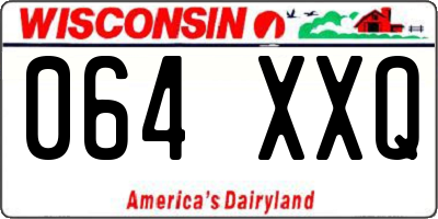 WI license plate 064XXQ