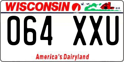 WI license plate 064XXU