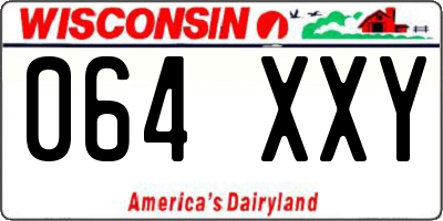 WI license plate 064XXY