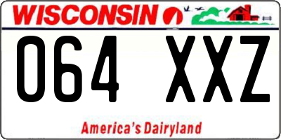 WI license plate 064XXZ