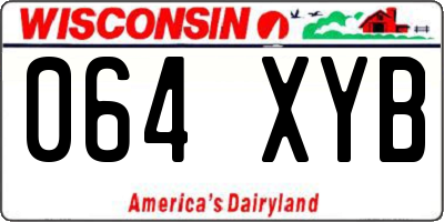 WI license plate 064XYB
