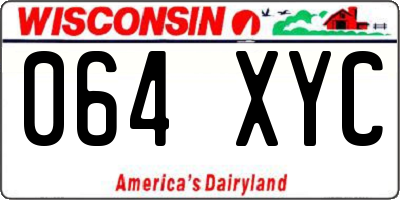 WI license plate 064XYC