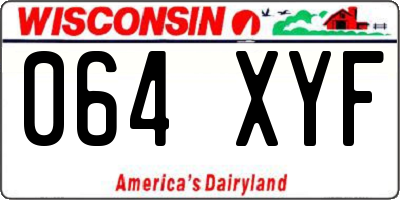 WI license plate 064XYF